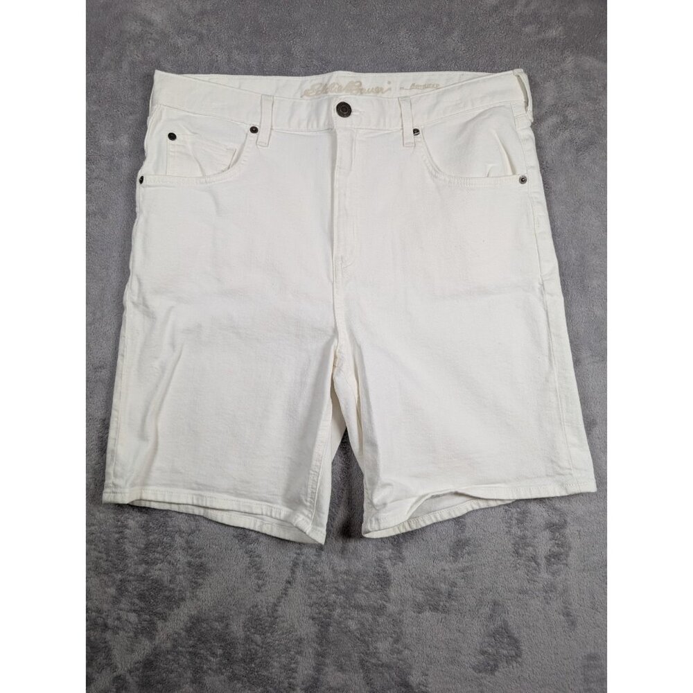 Eddie Bauer Boyfriend Shorts Womens Size 10 Tall White Relaxed Fit Outdoor